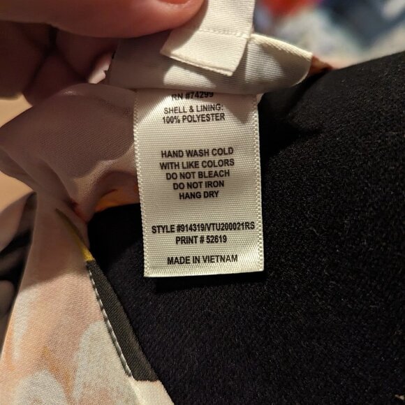 Enfocus Studio Long Sleeve Floral Dress w/ Elastic Waist | Size L - Picture 2 of 4